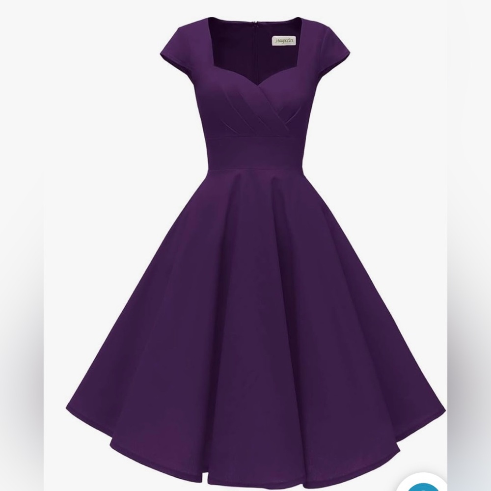 Hanpceirs Women's Cap Sleeve 50's Retro Dress.